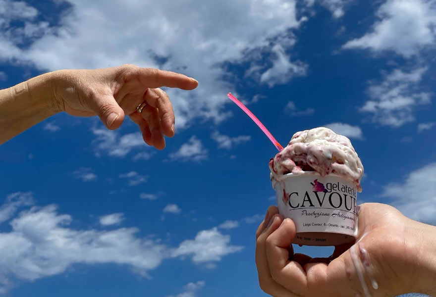 An ice cream from Gelateria Cavour